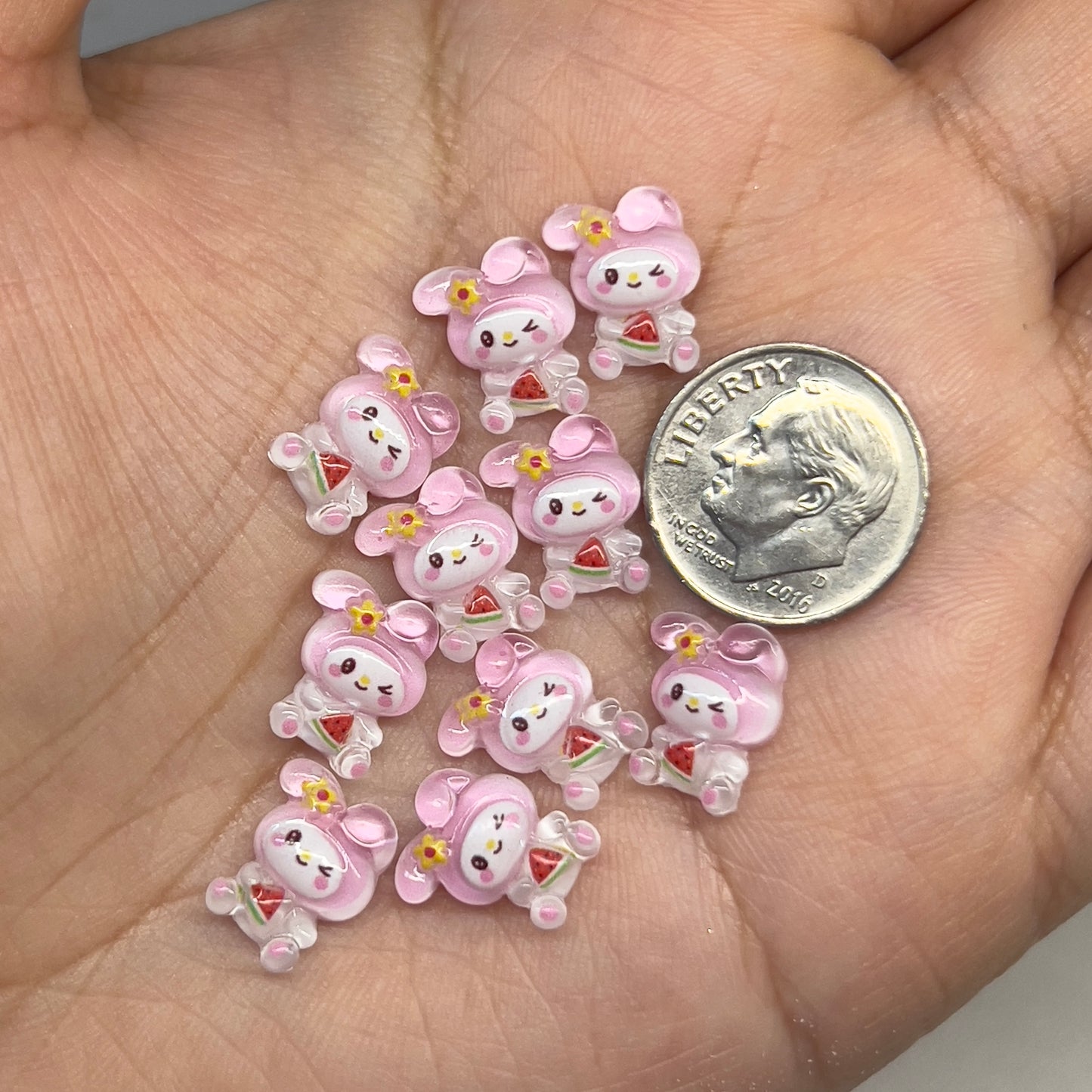 Small Pink Kawaii Nail Charms (10pcs)