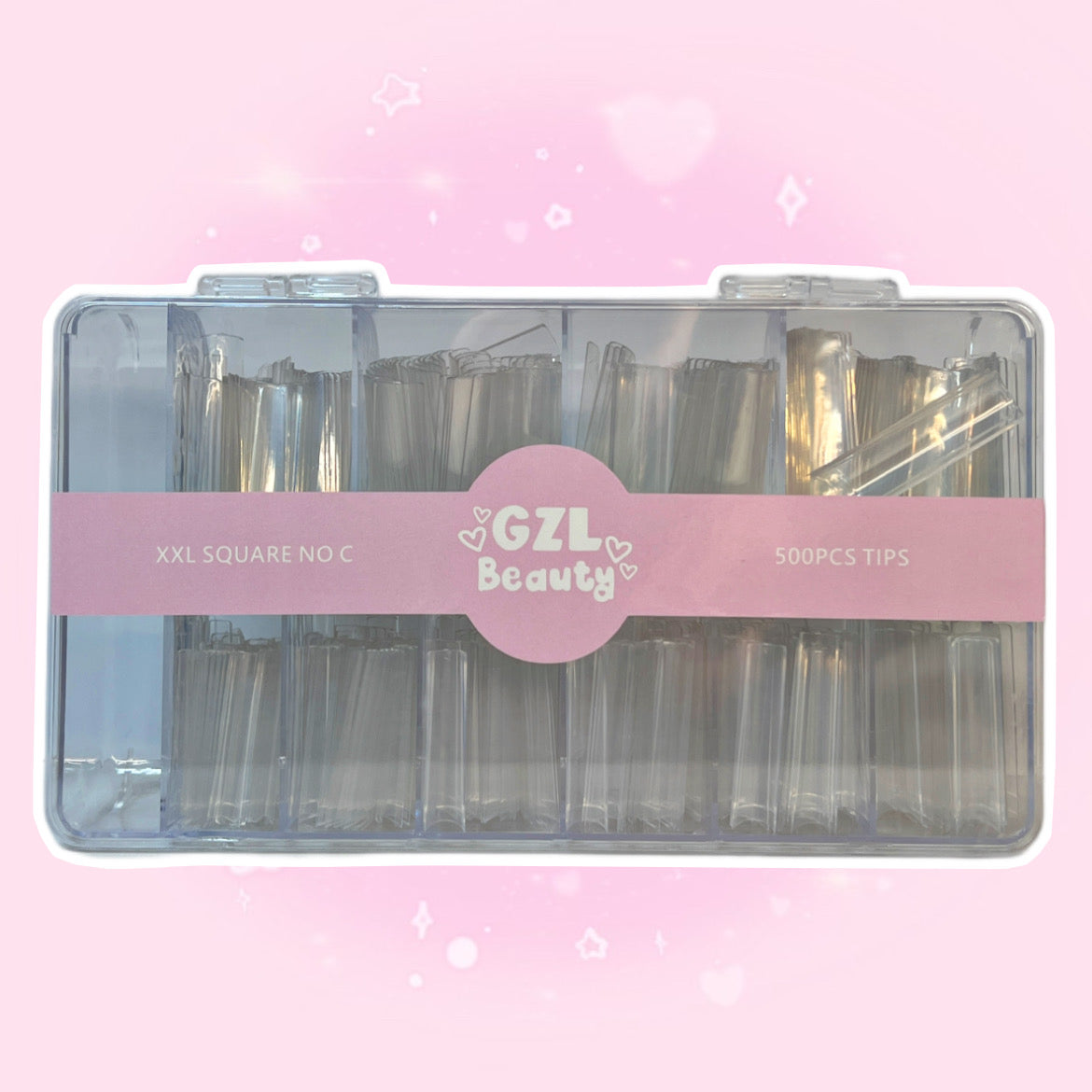 XXL Square No C Curve Nail Tips