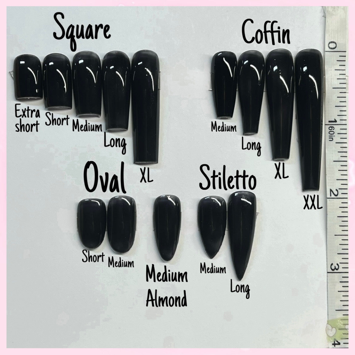 Ready To Ship Acrylic Press On Nails (size: XS)