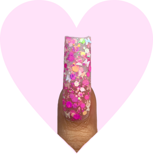 Rosa Mariposa | *Limited Edition* Glitter Acrylic Powder (1 oz)