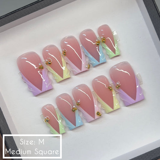 Ready To Ship Acrylic Press On Nails (size: M)