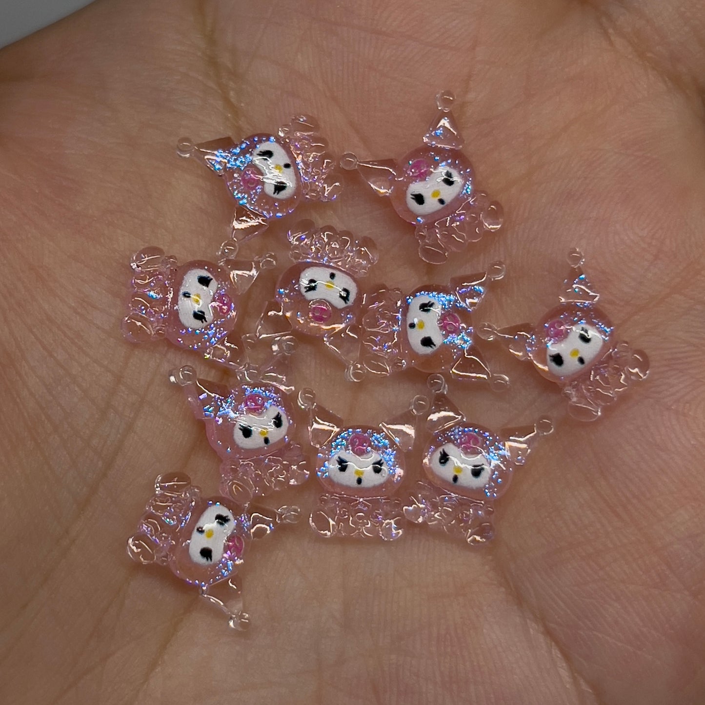 Small Light Pink Kawaii Nail Charms (10pcs)