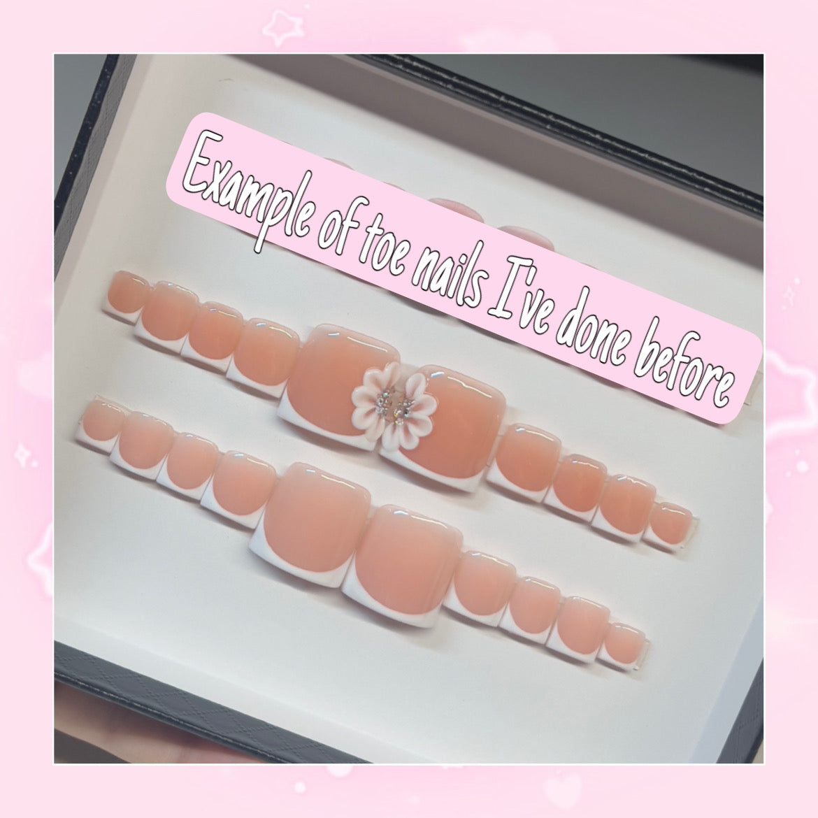 Custom Acrylic Toe Press On Nails *PLEASE READ DESCRIPTION BEFORE PURCHASING*